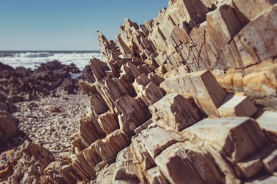 The beach rock view
